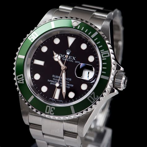 rolex submariner 50 anniversary replica|rolex submariner green bezel price.